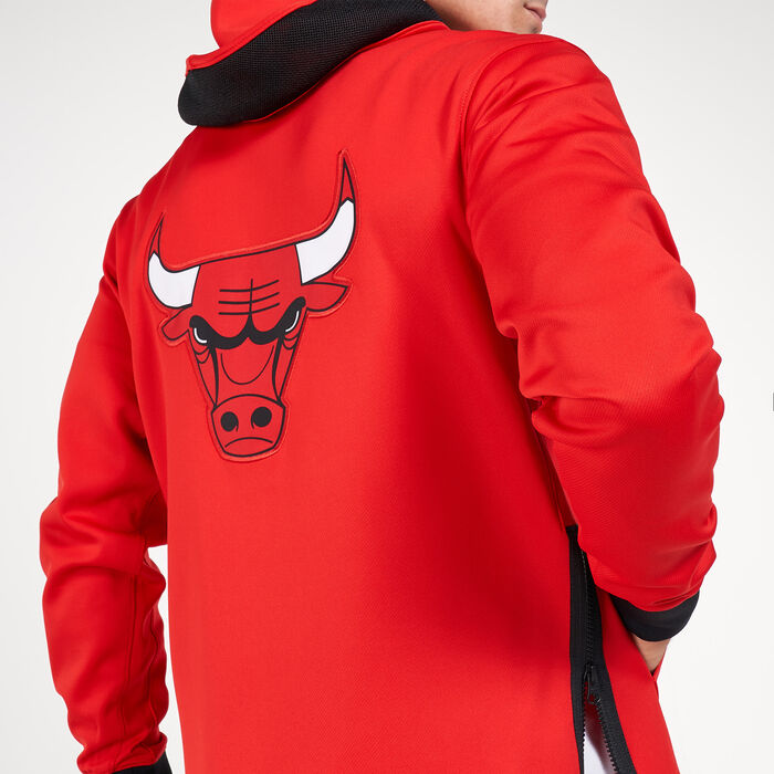 CHICAGO BULLS NIKE THERMA FLEX SHOWTIME HOODIE (OFFICIAL NBA ON-COURT WARM  UP HOODIE)- MENS BLACK