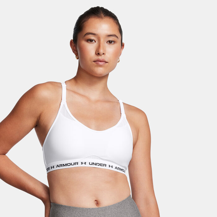 Under Armour Women's Crossback Low-Support Sports Bra White image number 0