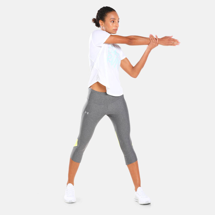 Under Armour Women's UA Armour Fly Fast Capri Leggings Under Armour Women's UA Armour Fly Fast Capri Leggings image number 2