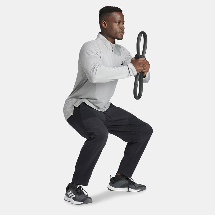 adidas Men's Train Essentials Training 1/4-Zip Top Grey image number 2