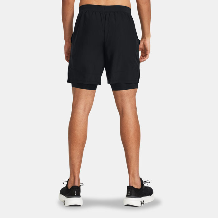 Under Armour Men's Launch 2-in-1 Shorts Black Under Armour Men's Launch 2-in-1 Shorts Black image number 1