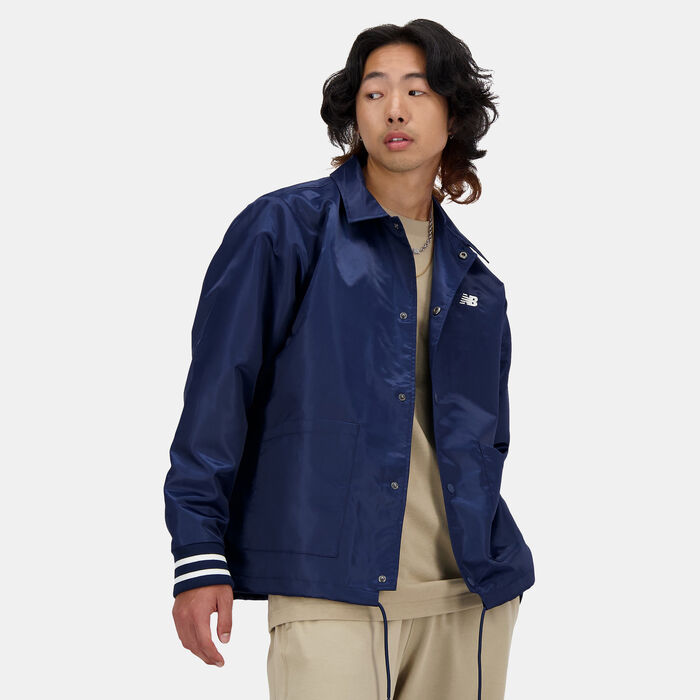 New Balance Men's Sportswear's Greatest Hits Coaches Jacket Blue New Balance Men's Sportswear's Greatest Hits Coaches Jacket Blue image number 1