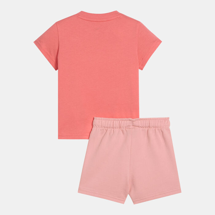 PUMA Kids' Minicats Essentials T-Shirt and Shorts Set Pink image number 1
