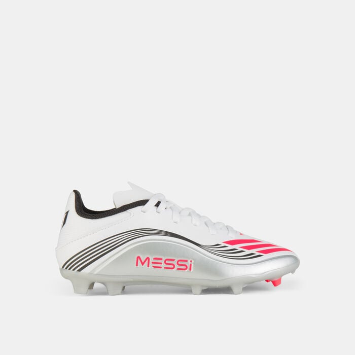 adidas Kids' F50 Messi League Firm/Multi-Ground Football Shoes White adidas Kids' F50 Messi League Firm/Multi-Ground Football Shoes White image number 0