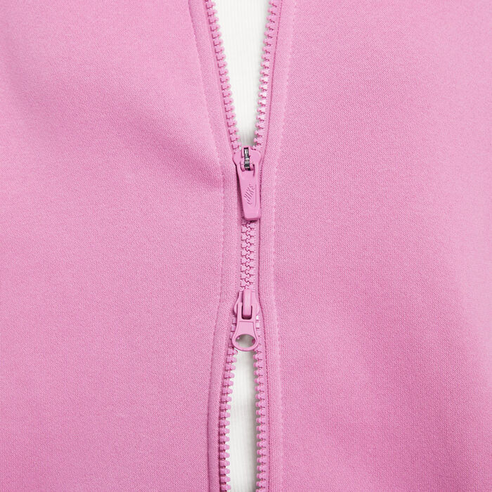 Nike Kids' Sportswear Club Fleece Oversized Full-Zip Hoodie Pink image number 3