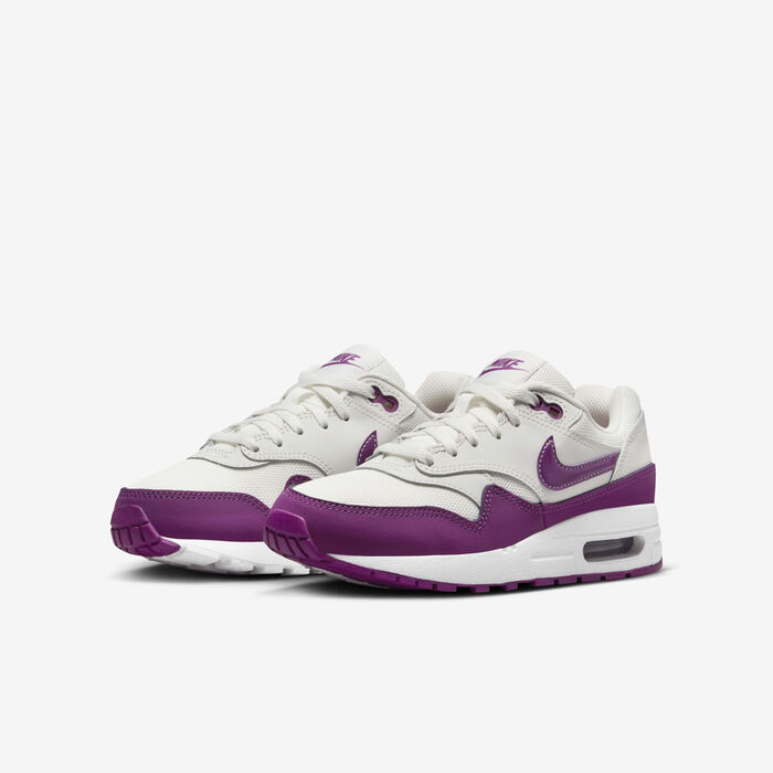 Nike Kids' Air Max 1 Shoes (Older Kids) White image number 4