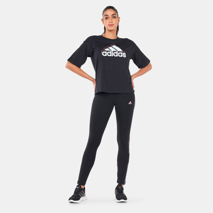 adidas Women's Essentials Cropped T-Shirt Black adidas Women's Essentials Cropped T-Shirt Black image number 2