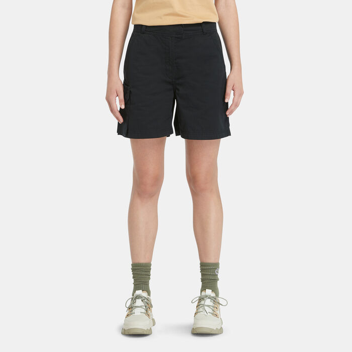 Timberland Women's Brookline Utility Cargo Shorts Black image number 0