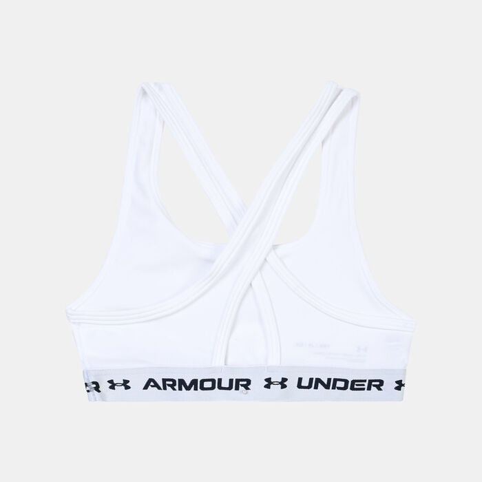 Under Armour Kids' UA Crossback Training Sports Bra White Under Armour Kids' UA Crossback Training Sports Bra White image number 1