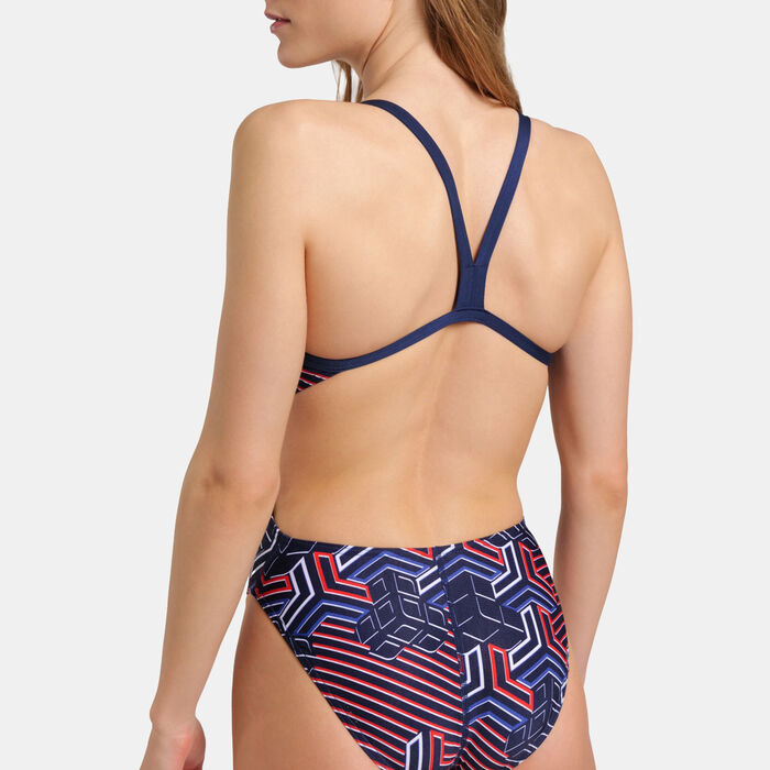 Arena Women's Kikko Pro Challenge Back One-Piece Swimsuit Multi-Color Arena Women's Kikko Pro Challenge Back One-Piece Swimsuit Multi-Color image number 3
