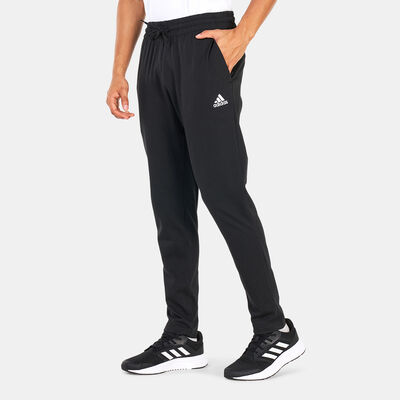 adidas Men's Essentials Single Jersey Tapered Open Hem Pants Black adidas Men's Essentials Single Jersey Tapered Open Hem Pants Black