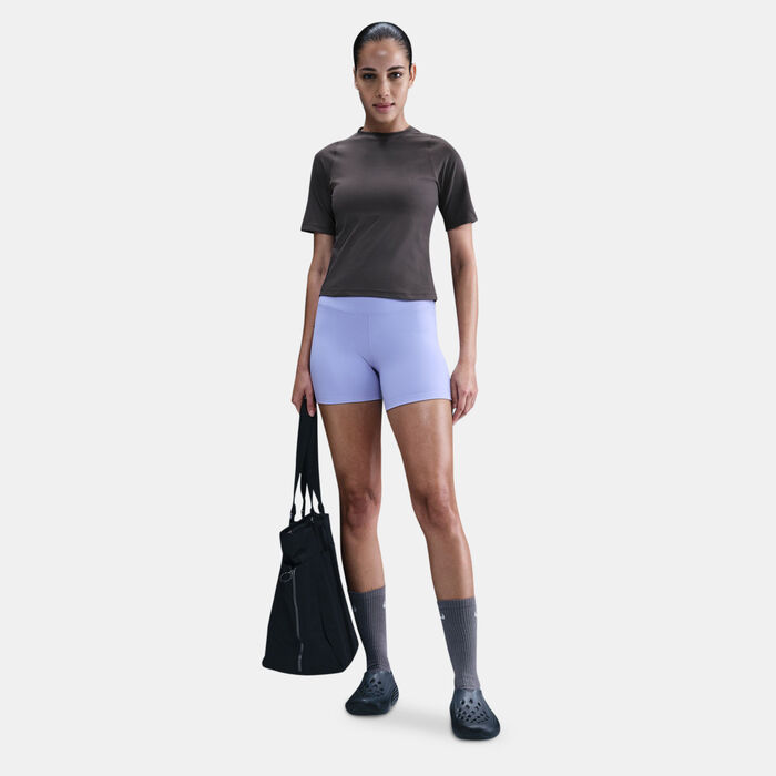 Nike Women's Zenvy Dri-FIT Rib Training Crop Top Grey Nike Women's Zenvy Dri-FIT Rib Training Crop Top Grey image number 2