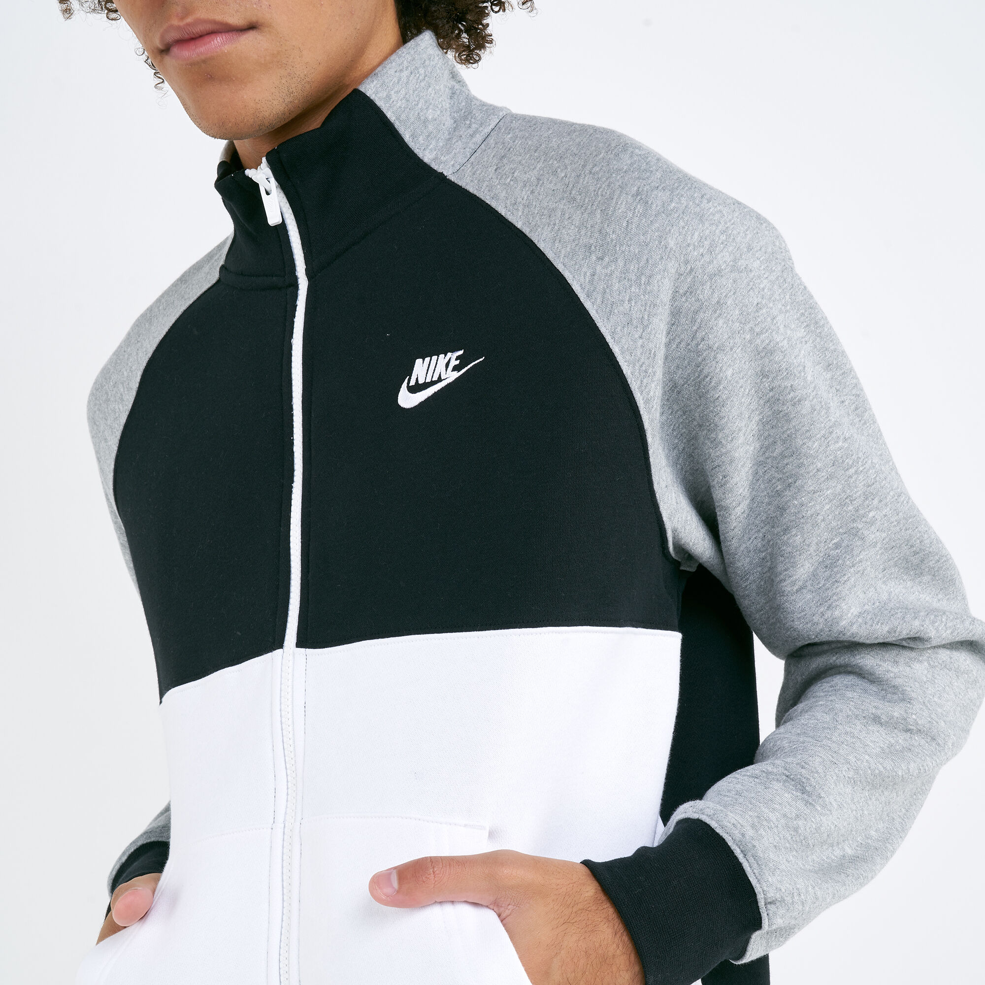 Men's nike sportswear colorblock club fleece track jacket 2025
