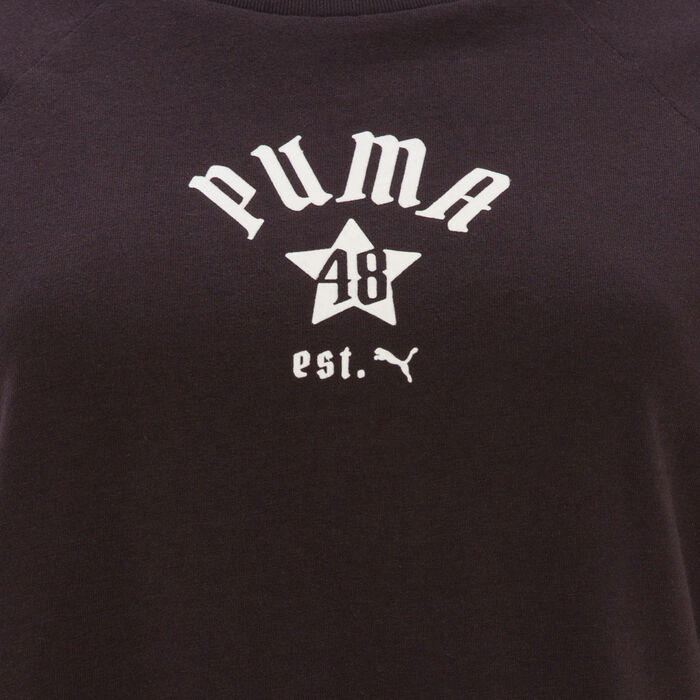 PUMA Women's CLASSICS PLAY LOUD T-Shirt Black image number 2