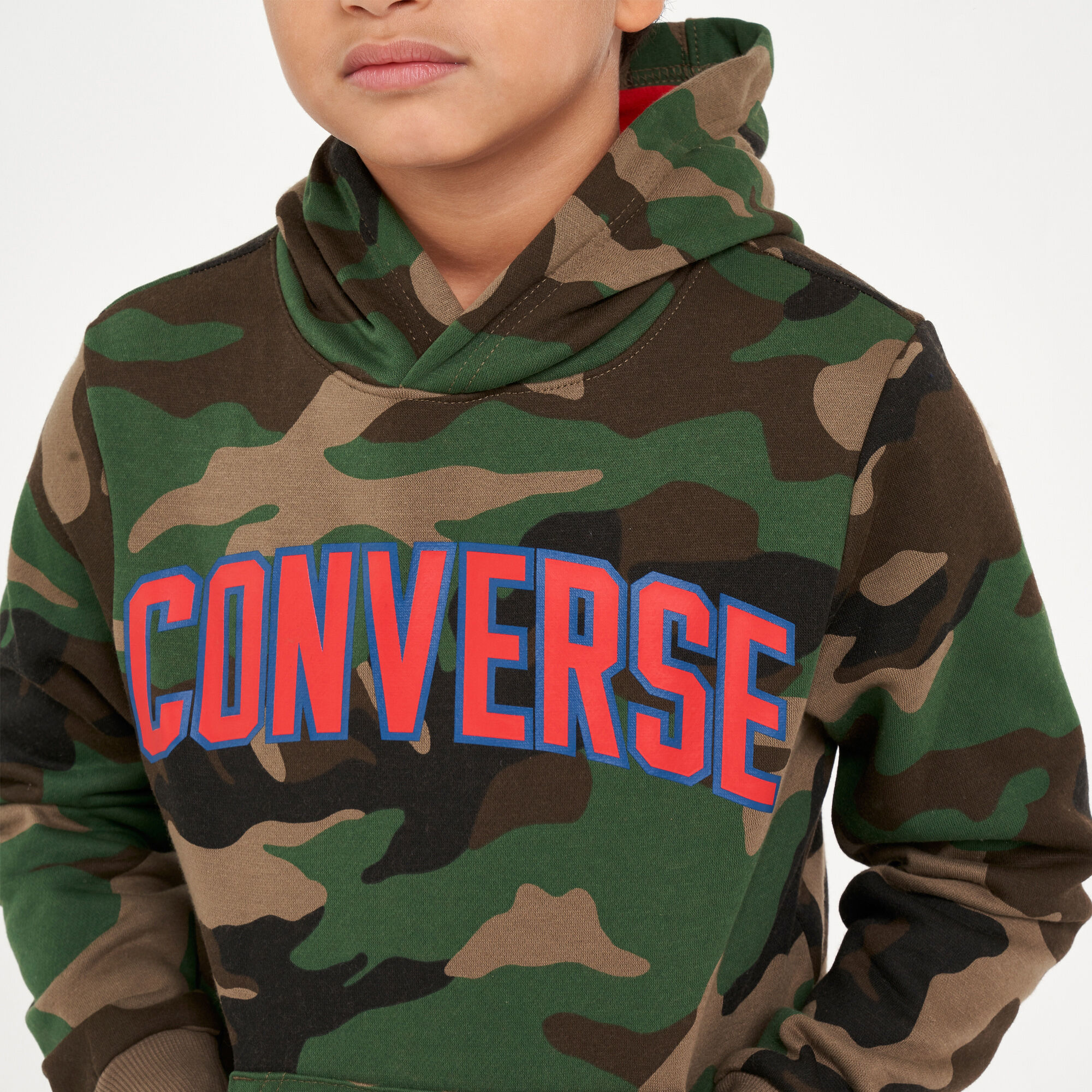 Buy Converse Kids Collegiate Camo Hoodie Older Kids Multi Color