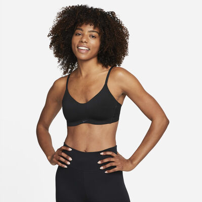 Nike Women's Dri-FIT Alate Minimalist Light-Support Training Sports Bra Black