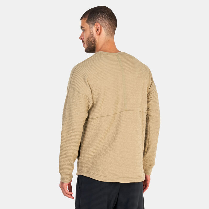 Nike Men's Yoga Texture Dri-FIT Long-Sleeve T-Shirt Brown Nike Men's Yoga Texture Dri-FIT Long-Sleeve T-Shirt Brown image number 1