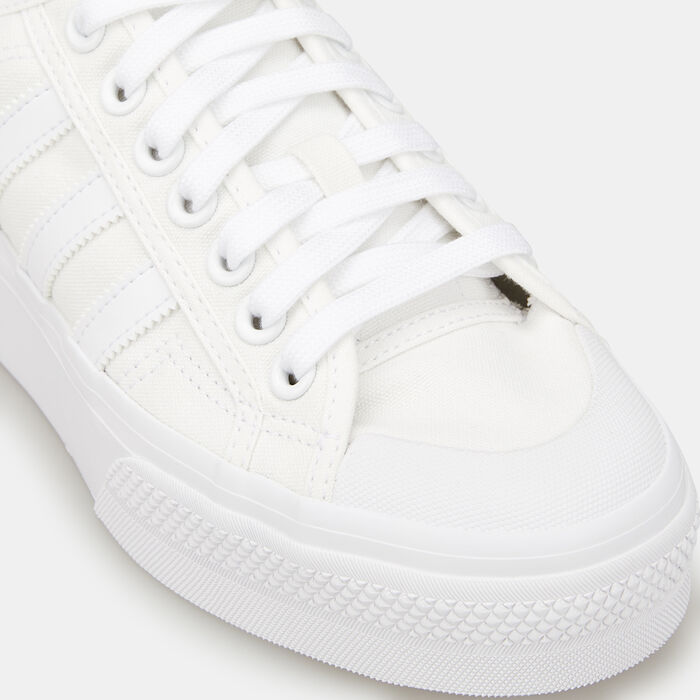 adidas Originals Women's Nizza Platform Shoe White image number 4
