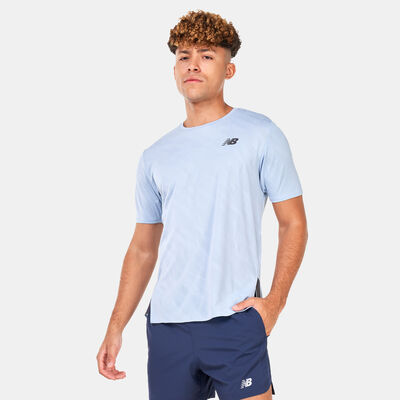 New Balance Men's Speed Jacquard T-Shirt Blue