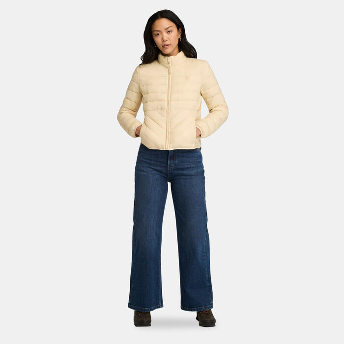 Timberland Women's Axis Peak DWR Hiking Jacket Beige Timberland Women's Axis Peak DWR Hiking Jacket Beige image number 2