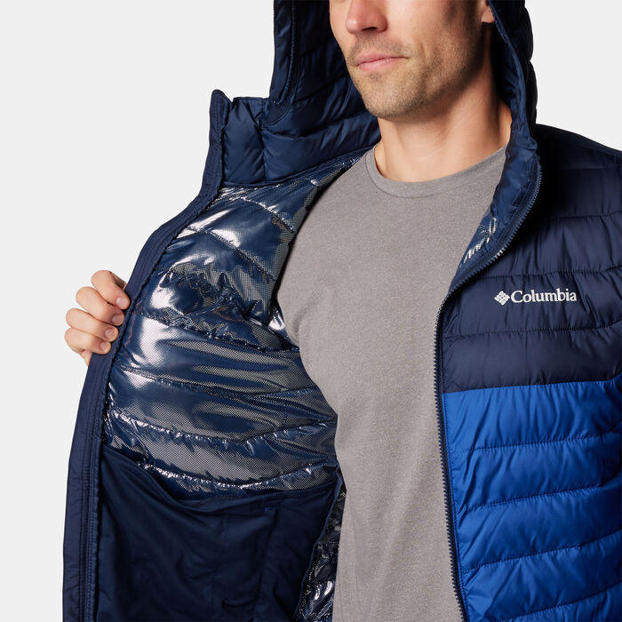 Columbia Men's Powder Lite II Full-Zip Hiking Hoodie Blue Columbia Men's Powder Lite II Full-Zip Hiking Hoodie Blue image number 5