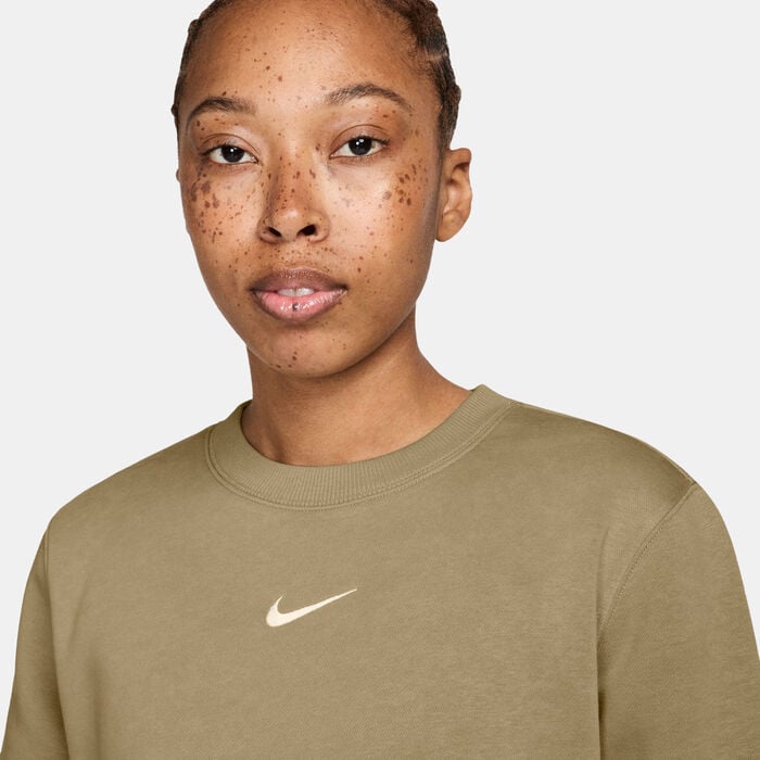 Nike Women's Sportswear Phoenix Fleece Sweatshirt Brown Nike Women's Sportswear Phoenix Fleece Sweatshirt Brown image number 2
