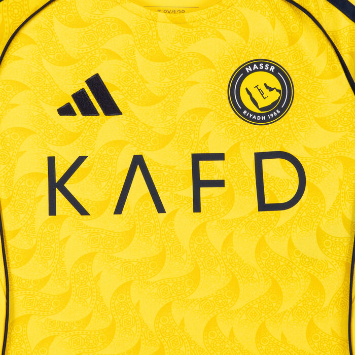 adidas Kids' Al Nassr 25/26 Home Replica Football Jersey yellow image number 2