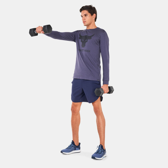 Under Armour Men's Project Rock Brahma Bull Long Sleeve T-Shirt Purple Under Armour Men's Project Rock Brahma Bull Long Sleeve T-Shirt Purple image number 2