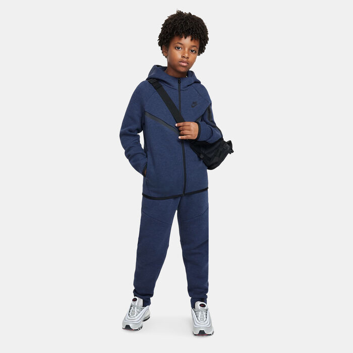 Nike Kids' Sportswear Tech Fleece Full-Zip Hoodie Blue image number 2