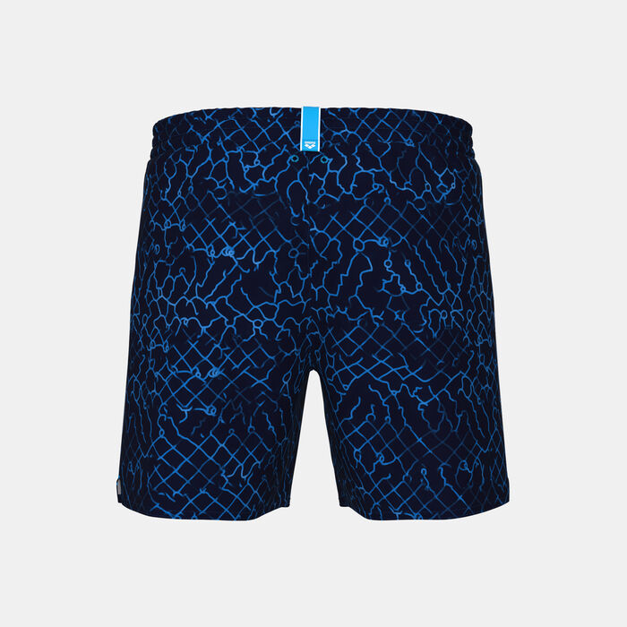 Arena Men's Printed Beach Shorts Blue image number 1