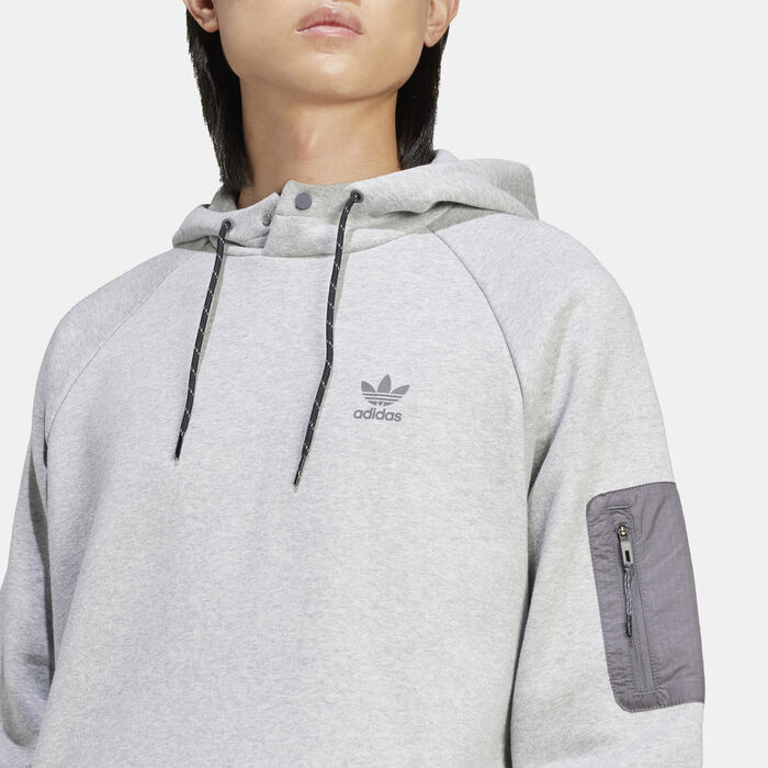 adidas Originals Men's Logo Hoodie Grey adidas Originals Men's Logo Hoodie Grey image number 3