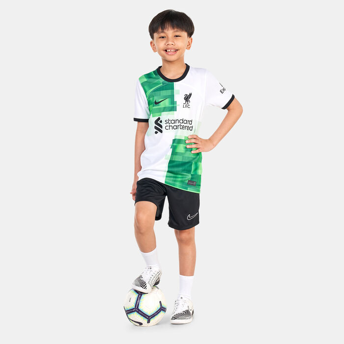 Nike Kids' Liverpool F.C. Dri-FIT Stadium Away Football Jersey - 2023/24 (Older Kids) White image number 2