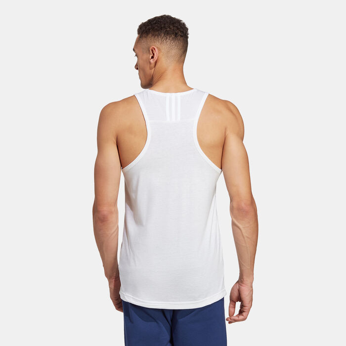 adidas Men's Yoga Base Training Tank Top White adidas Men's Yoga Base Training Tank Top White image number 1