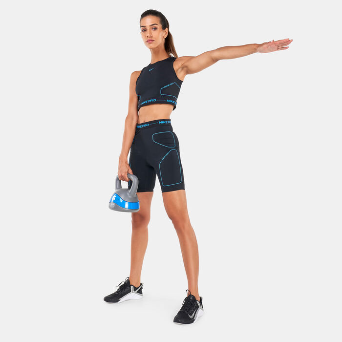 Nike Women's Pro Dri-FIT High-Rise Training Shorts Black Nike Women's Pro Dri-FIT High-Rise Training Shorts Black image number 2