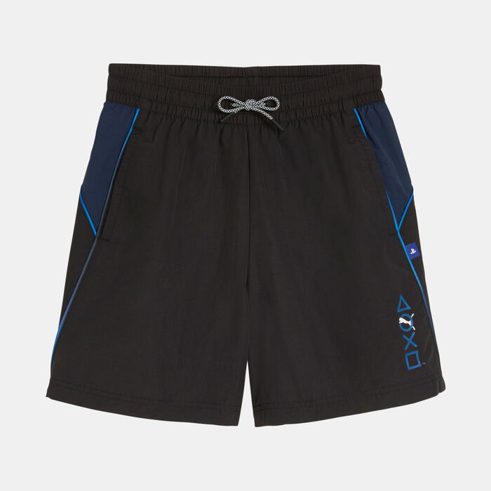 PUMA Kids' x PlayStation Woven Shorts Black PUMA Kids' x PlayStation Woven Shorts Black image number 0