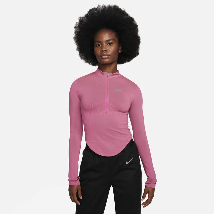 Nike Women's Running Division Dri-FIT ADV 1/2-Zip Mid Layer Pink image number 0