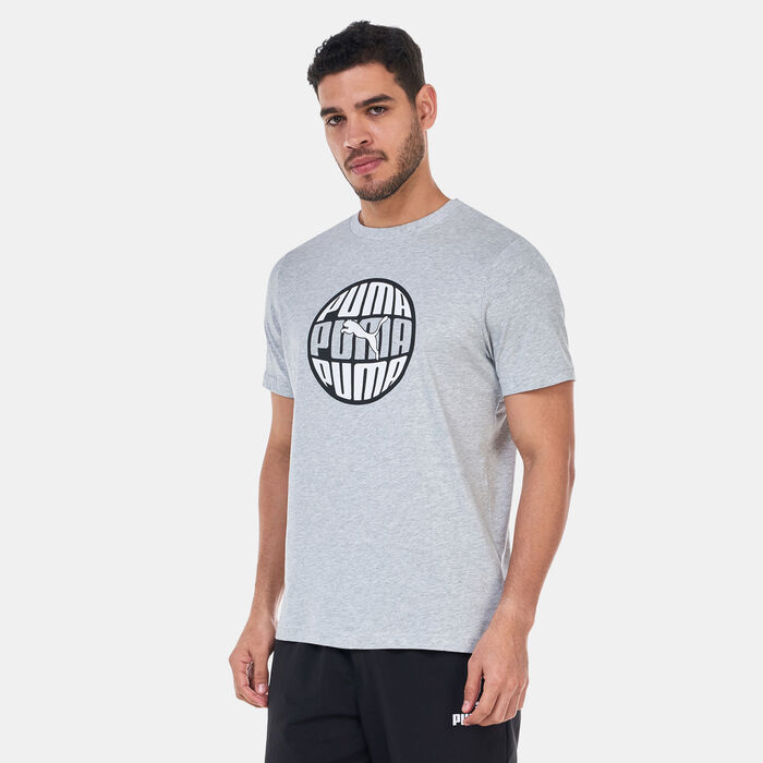 PUMA Men's Graphics Circular T-Shirt Grey PUMA Men's Graphics Circular T-Shirt Grey image number 0