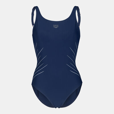 Arena Women's Isa Squared Back Swimsuit Blue Arena Women's Isa Squared Back Swimsuit Blue