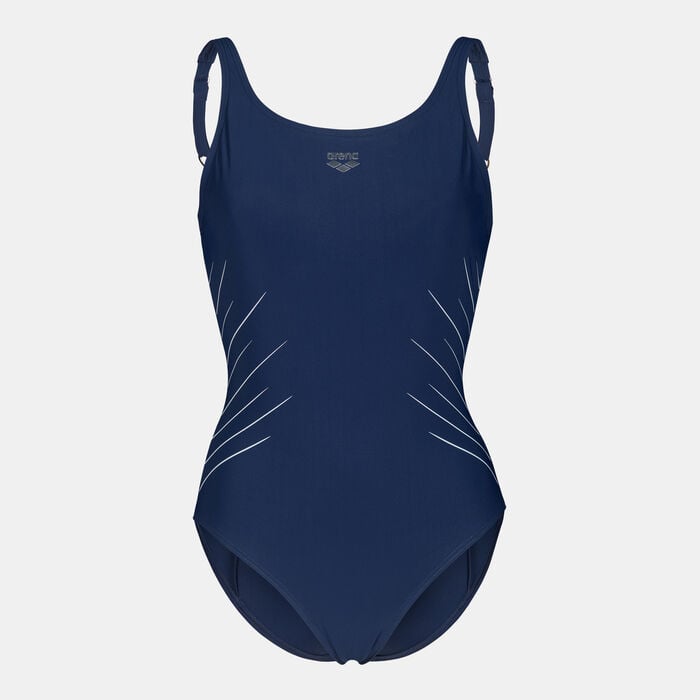 Arena Women's Isa Squared Back Swimsuit Blue Arena Women's Isa Squared Back Swimsuit Blue image number 0