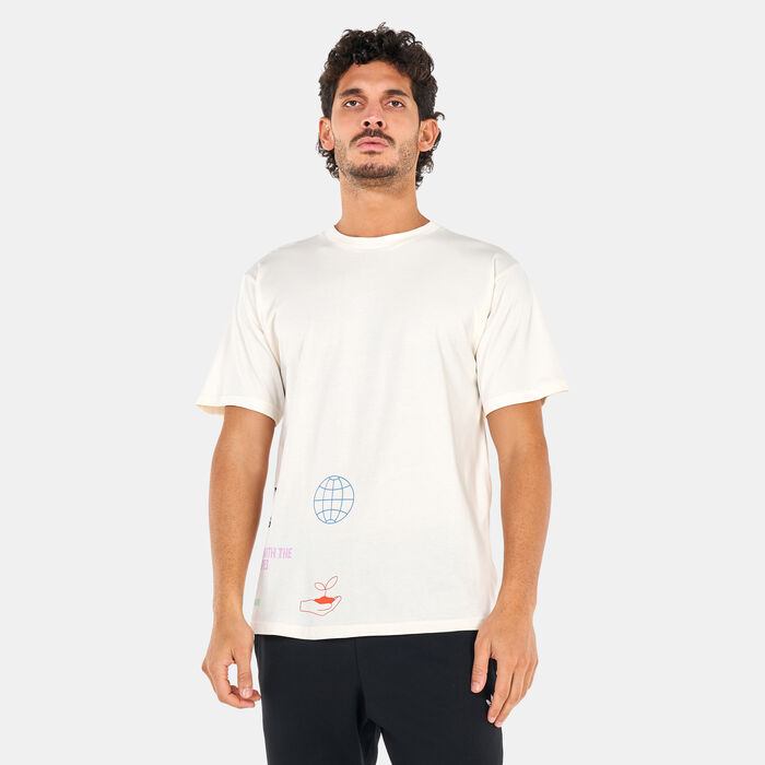 adidas Originals Men's Made With Nature Multi Logo T-Shirt Multi-Color adidas Originals Men's Made With Nature Multi Logo T-Shirt Multi-Color image number 0
