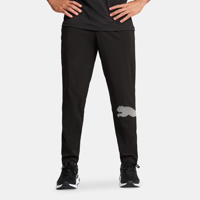 PUMA Men's Train All Day Big Logo Woven Pants Black PUMA Men's Train All Day Big Logo Woven Pants Black image number 0