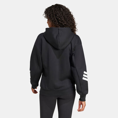 adidas Women's Future Icons 3-Stripes Full-Zip Hoodie Black