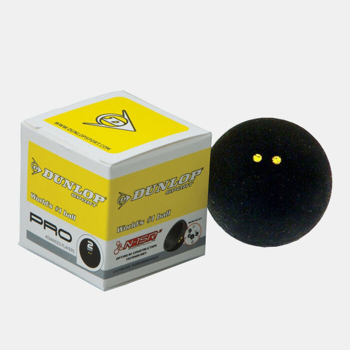 Dunlop Revelation Pro Double Dot Squash Ball Black Dunlop Revelation Pro Double Dot Squash Ball Black image number 0