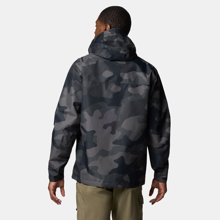 Columbia Men's Hikebound II Printed Hiking Jacket Black Columbia Men's Hikebound II Printed Hiking Jacket Black image number 1