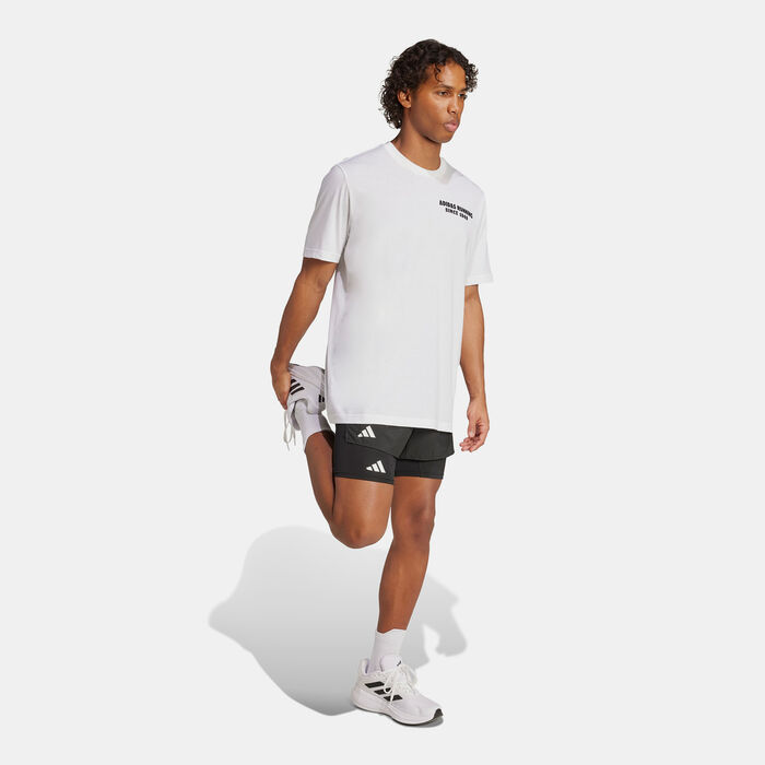 adidas Men's Tacos Later Graphic Running T-Shirt White adidas Men's Tacos Later Graphic Running T-Shirt White image number 2