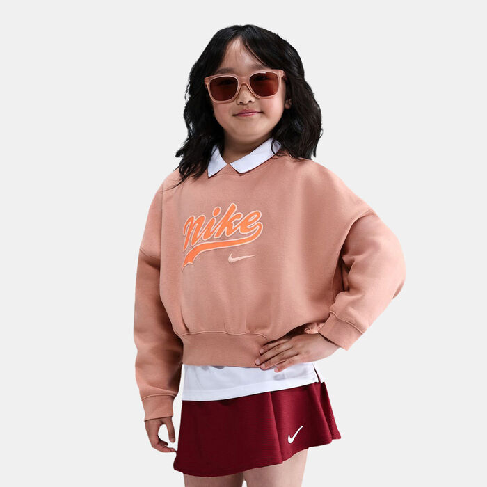 Nike Kids' Sportswear Trend Fleece Cropped Hoodie Pink Nike Kids' Sportswear Trend Fleece Cropped Hoodie Pink image number 0