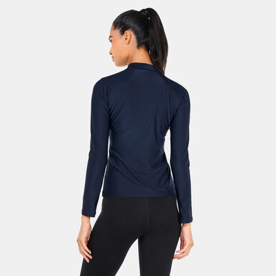 Speedo Women's Long Sleeve Rashguard Blue Speedo Women's Long Sleeve Rashguard Blue