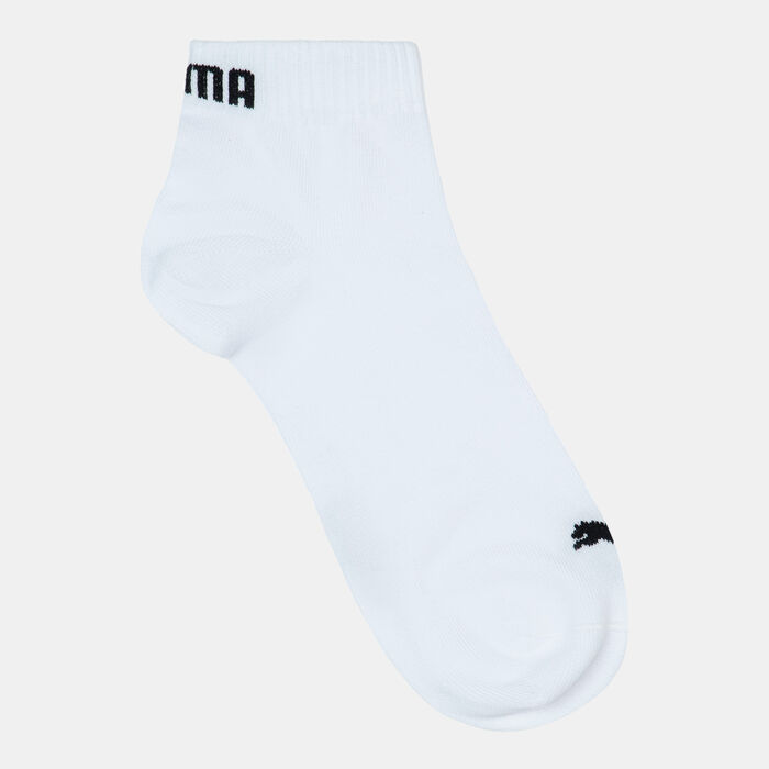 PUMA Logo Quarter Socks (4 Pairs) White image number 0