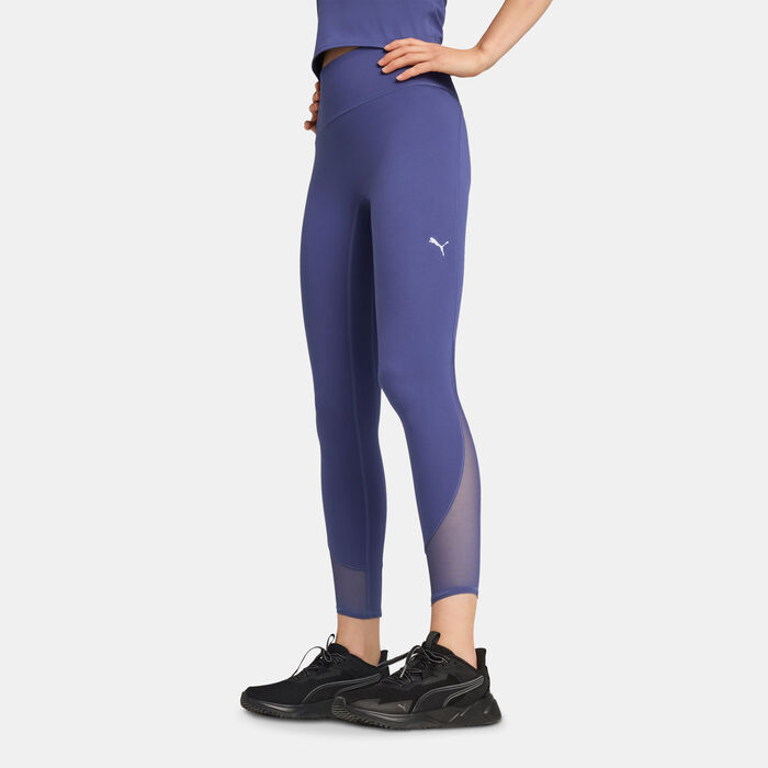 PUMA Women's CLOUDSPUN Soft Mesh 7/8 Leggings Purple image number 0
