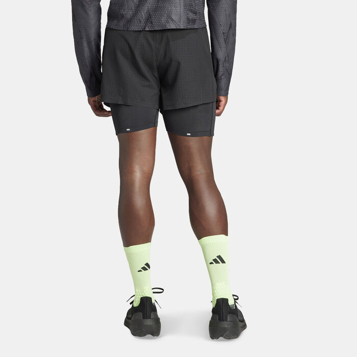 adidas Men's Ultimateadi 2-In-1 Running Shorts Black image number 1